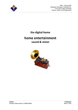 Home Entertainment Sound & Vision