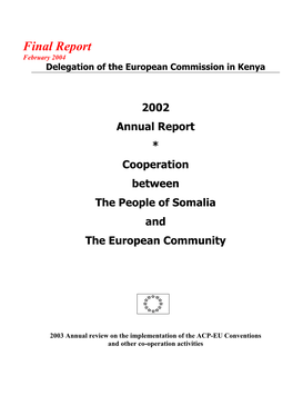 Final Report February 2004 Delegation of the European Commission in Kenya