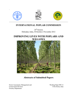 Improving Lives with Poplars and Willows