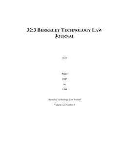 32:3 Berkeley Technology Law Journal