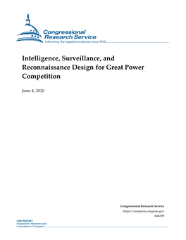 Intelligence, Surveillance, and Reconnaissance Design for Great Power Competition