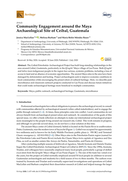 Community Engagement Around the Maya Archaeological Site of Ceibal, Guatemala