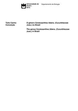 Chapter 2: a Review of the Genus Ceratosanthes Adans