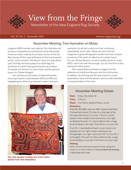 View from the Fringe Newsletter of the New England Rug Society
