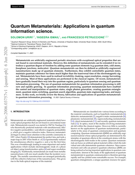 Arxiv:2006.03757V1 [Quant-Ph] 6 Jun 2020 Rials