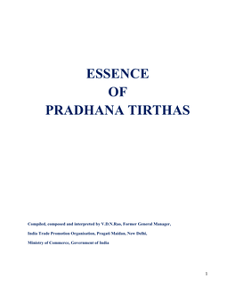 Essence of Pradhana Tirtha Mahima