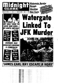 Midnight GLOBAE' Atergate Linked to JFK Murder