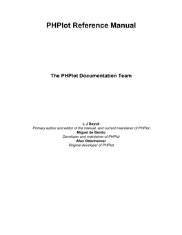 Phplot Reference Manual