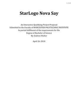 Starlogo Nova Say