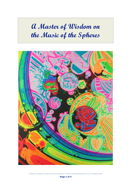 Master M on the Music of the Spheres