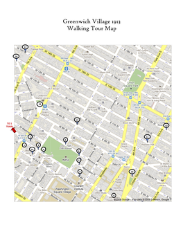 Greenwich Village 1913 Walking Tour Map