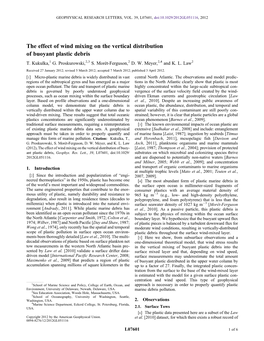 The Effect of Wind Mixing on the Vertical Distribution of Buoyant Plastic Debris T