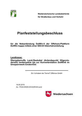 Planfeststellungsbeschluss