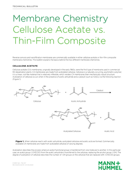 Cellulose Acetate & Thin-Film Composite