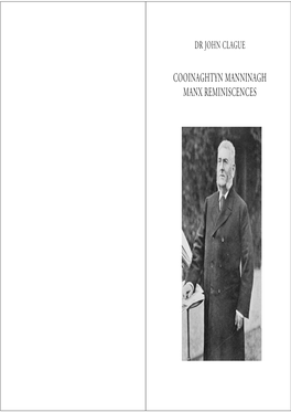 COOINAGHTYN MANNINAGH MANX REMINISCENCES Dr John Clague