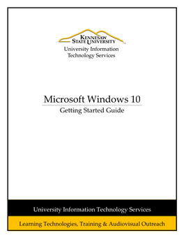 Microsoft Windows 10 Getting Started Guide