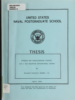 Antenna and Stabilization Console for a Vlf Relative Navigational System