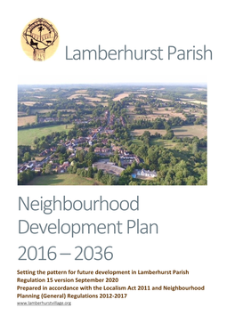 Lamberhurst Parish Neighbourhood Development Plan 2016-2036