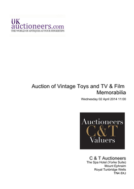 Auction of Vintage Toys and TV & Film Memorabilia