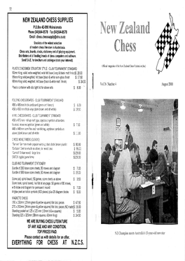 Everything for Chess at N.Z.C.S.