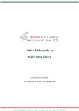 Labor Parlamentaria Iván Flores García