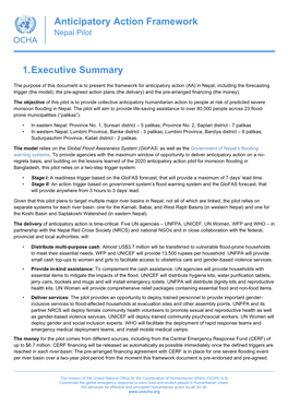 1. Executive Summary Anticipatory Action Framework