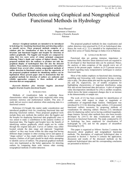 Outlier Detection Using Graphical and Nongraphical Functional Methods in Hydrology