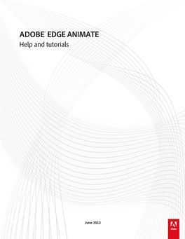 EDGE ANIMATE Help and Tutorials