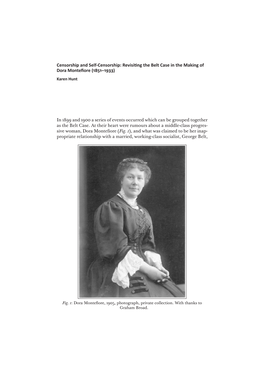 Revisiting the Belt Case in the Making of Dora Montefiore (1851–1933) Karen Hunt