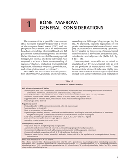 Bone Marrow: General Considerations