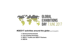 GED17 Activities Around the Globe (As of 10 July 2017)