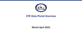 CTE Data Portal Overview