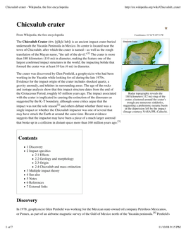 Chicxulub Crater - Wikipedia, the Free Encyclopedia