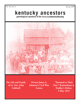 Kentucky Ancestors Genealogical Quarterly of The