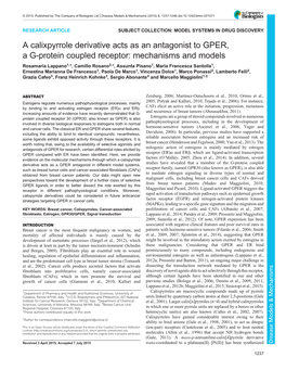 A Calixpyrrole Derivative Acts As an Antagonist to GPER, a G-Protein