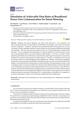 Simulation of Achievable Data Rates of Broadband Power Line Communication for Smart Metering