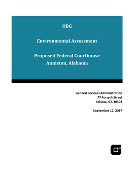 GSA Anniston Courthouse Environmental Assessment Text