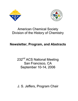 American Chemical Society Division of the History of Chemistry