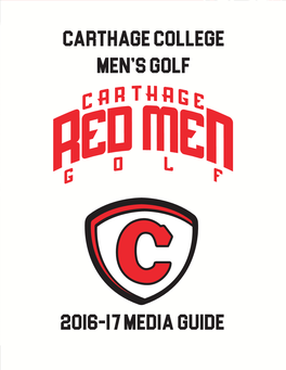 Carthage College Men's Golf 2016-17 Media Guide