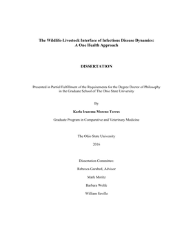 The Wildlife-Livestock Interface of Infectious Disease Dynamics: a One Health Approach