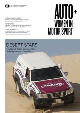 DESERT STARS FIA/QMMF Cross Country Rally Selection Winners Revealed PG 6 AUTO+WOMEN in MOTOR SPORT AUTO+WOMEN in MOTOR SPORT