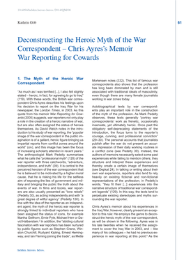 Deconstructing the Heroic Myth of the War Correspondent – Chris Ayres's