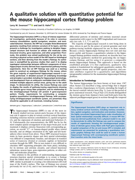 A Qualitative Solution with Quantitative Potential for the Mouse Hippocampal Cortex Flatmap Problem