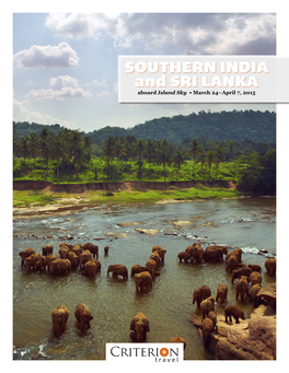 SOUTHERN INDIA and SRI LANKA