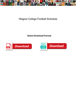 Wagner College Football Schedule