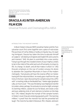 DRACULA AS INTER-AMERICAN FILM ICON Universal Pictures and Cinematográfica ABSA