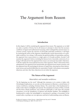 The Argument from Reason