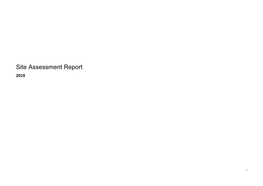 Site Assessment Report 2019