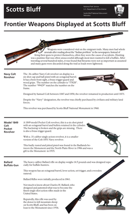 Frontier Weapons Displayed at Scotts Bluff