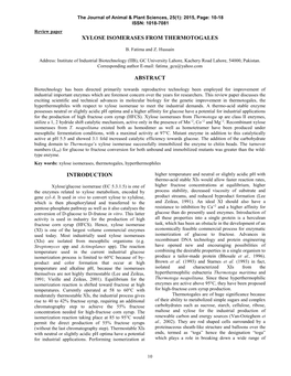 Xylose Isomerases from Thermotogales